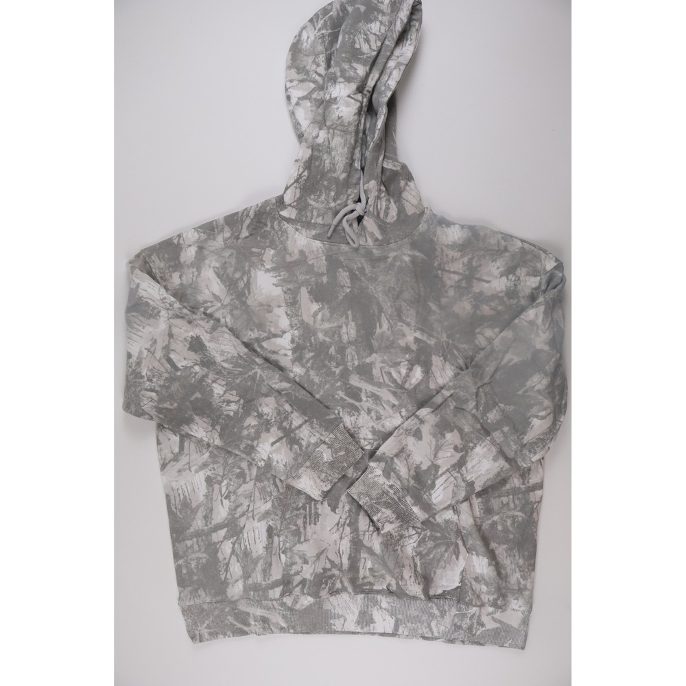 Public Supply Mens Hoodie Hunting Camo Snow Gray White Large NWT $40
